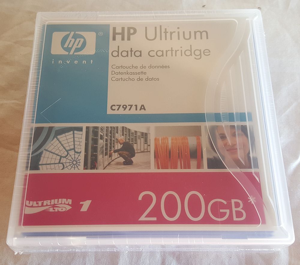  1x HP Ultrium 1 LTO Data Cartridge C7971A 200GB OEM Genuine NEW Sealed