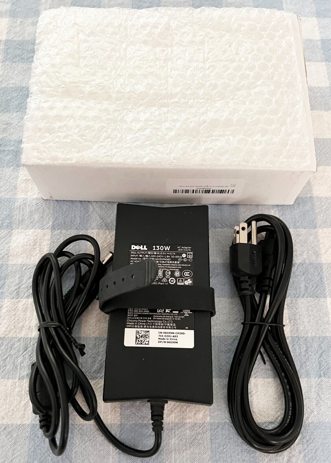 NEW Dell OEM 130-Watt 3-Prong AC Adapter with 6ft Power Cord 7.4mm 130W 492-BBGP