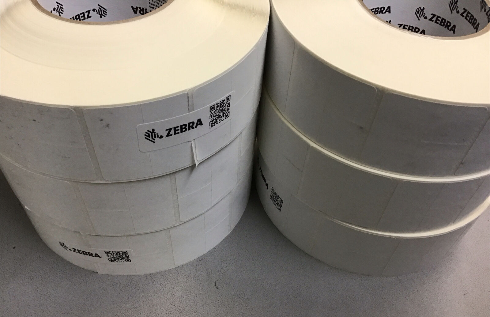 Lot Of 6 Zebra 10025479 Labels 2” X 1.938” 2700 Labels Per Roll (R9)