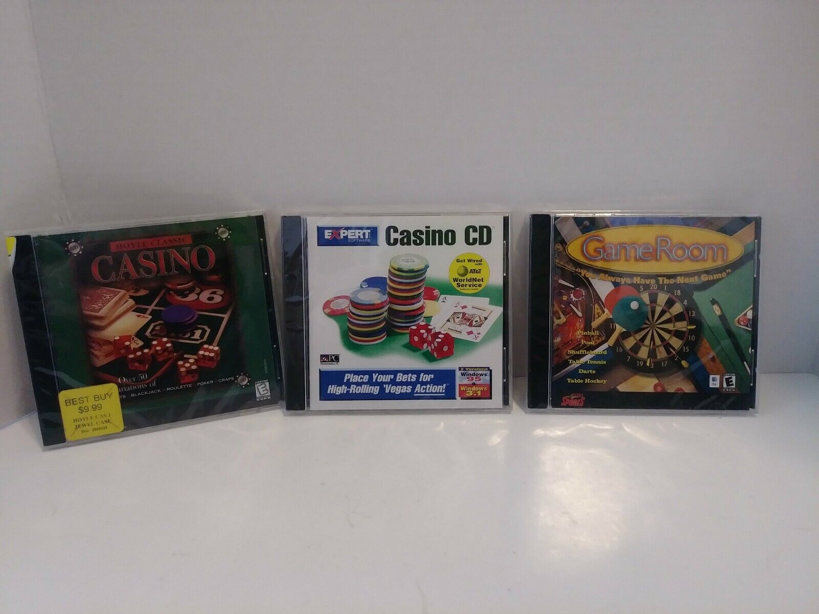 Lot of 3 Casino PC-HOYLE Classic Casino (PC, 1998) Expert Casino(1996) GamRm '02