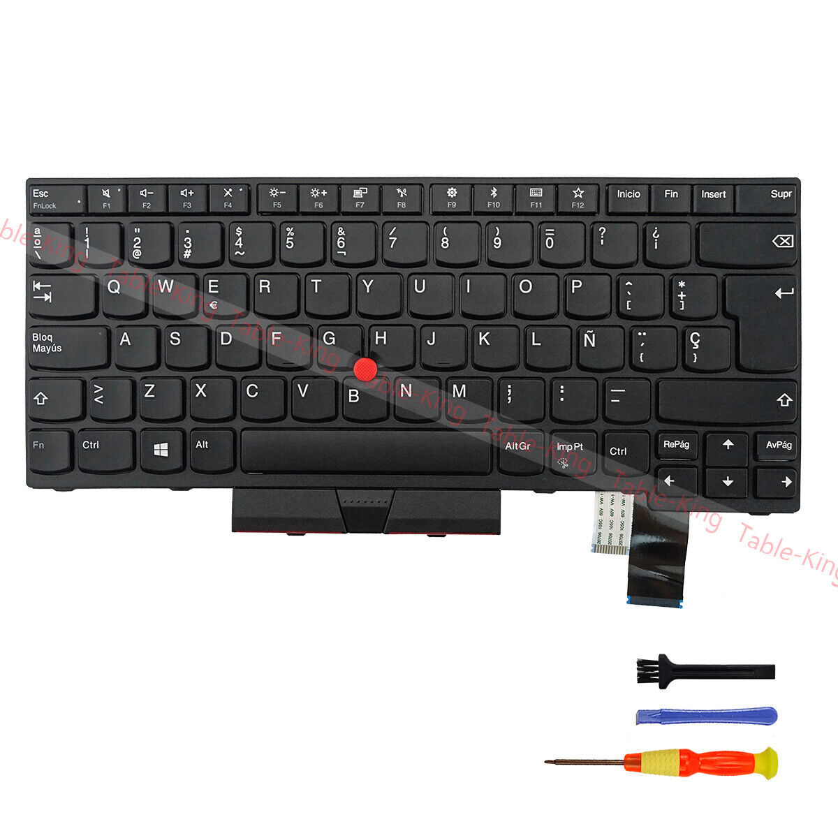 Black Non-backlit Keyboard for Lenovo Thinkpad T470/T480/A475/A485 Spain Layout
