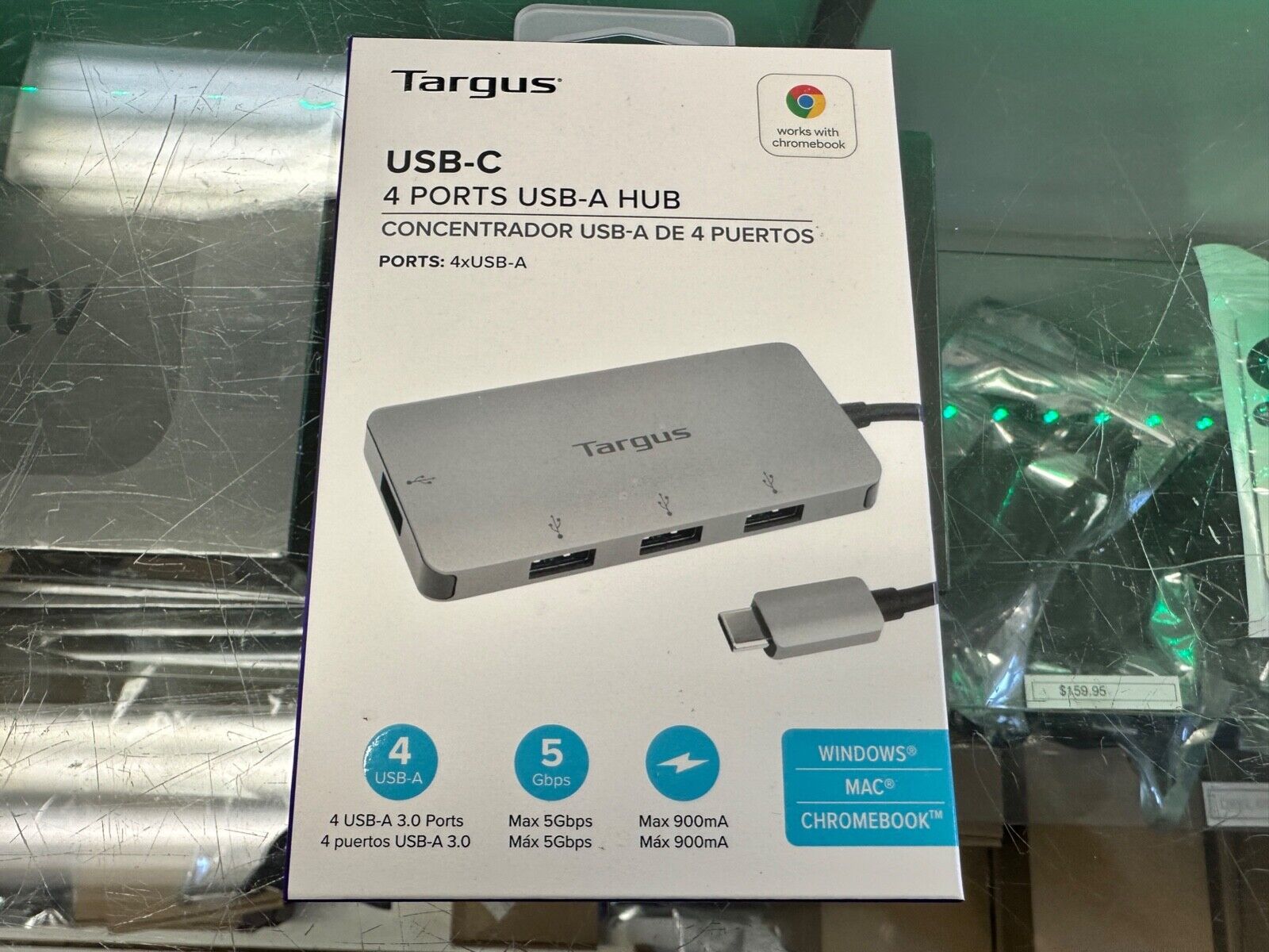 Targus ACH226BT Usb-c To 4-port Usb-a Hub Sealed In Box