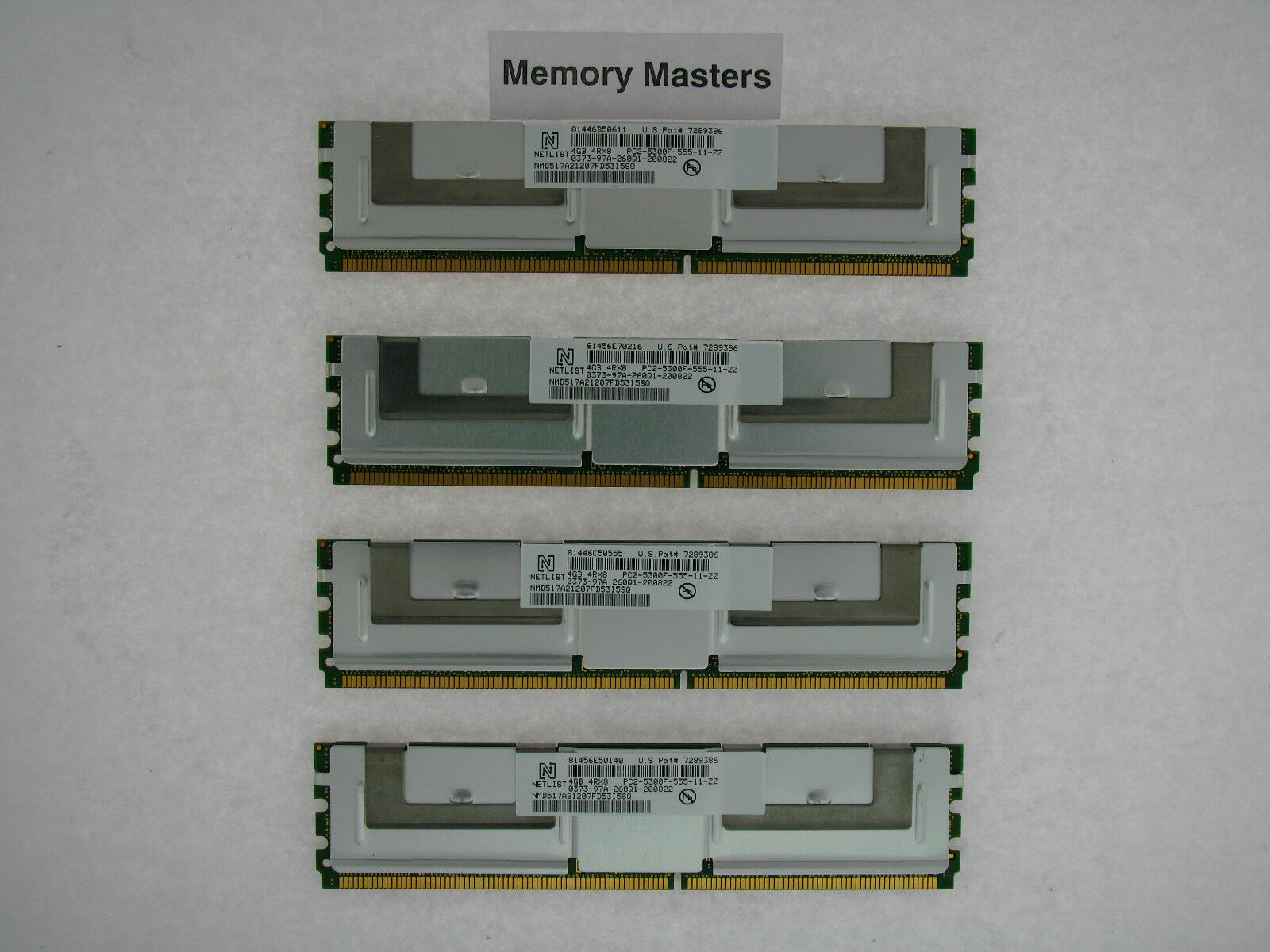 NMD517A21207FD53I5SQ 16GB 4x4GB DDR2 PC2-5300F ECC REGISTERED FB-DIMM 4RX8