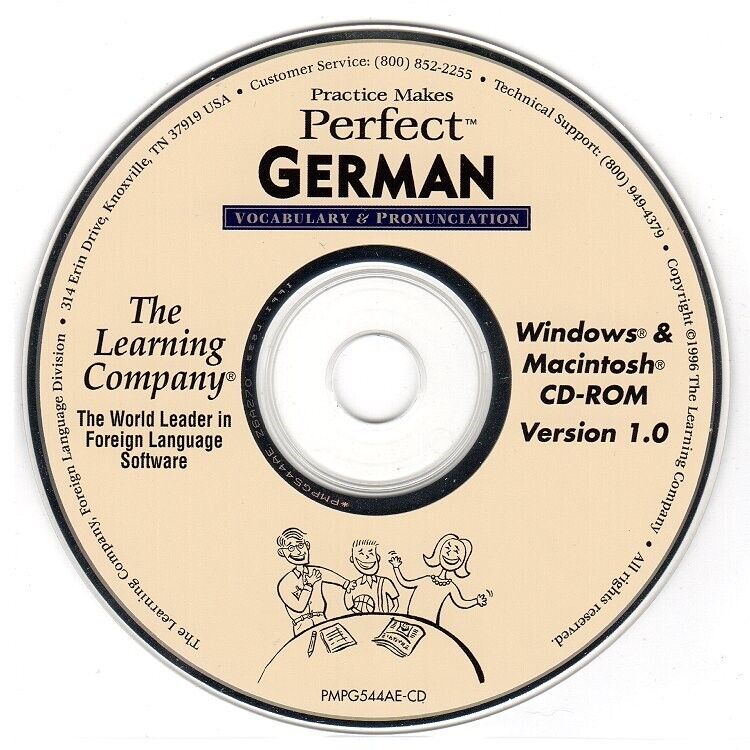 Practice Makes Perfect GERMAN (CD, 1996) for Win/Mac - NEW CD in SLEEVE
