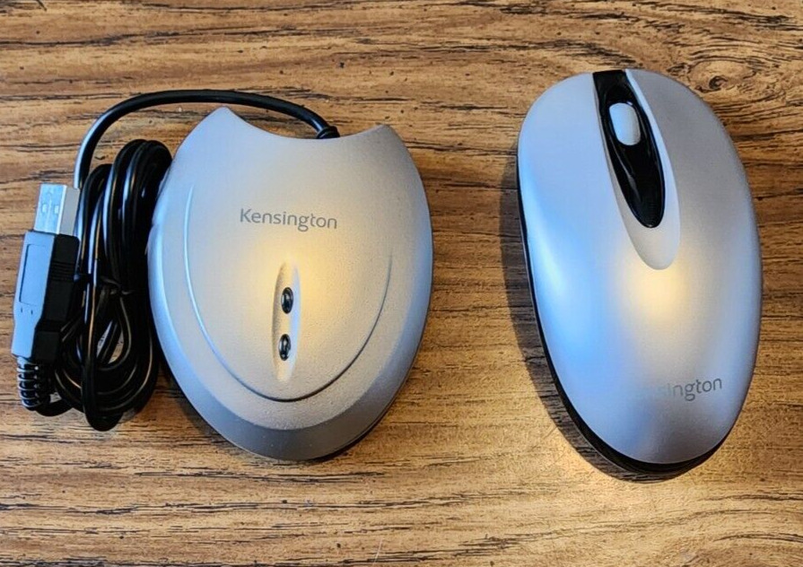 Vintage Kensington USB Wireless Mouse Set K72223 Cordless Mouse USB Receiver NOS