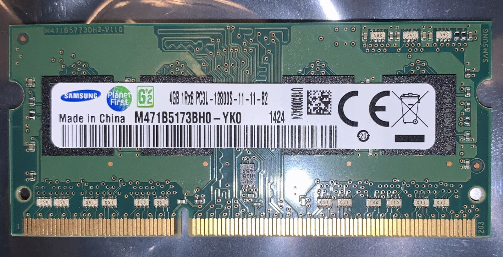 Samsung 4GB (1 x 4GB) 1Rx8 PC3L-12800S)Memory (M471B5173BH0-YK0)