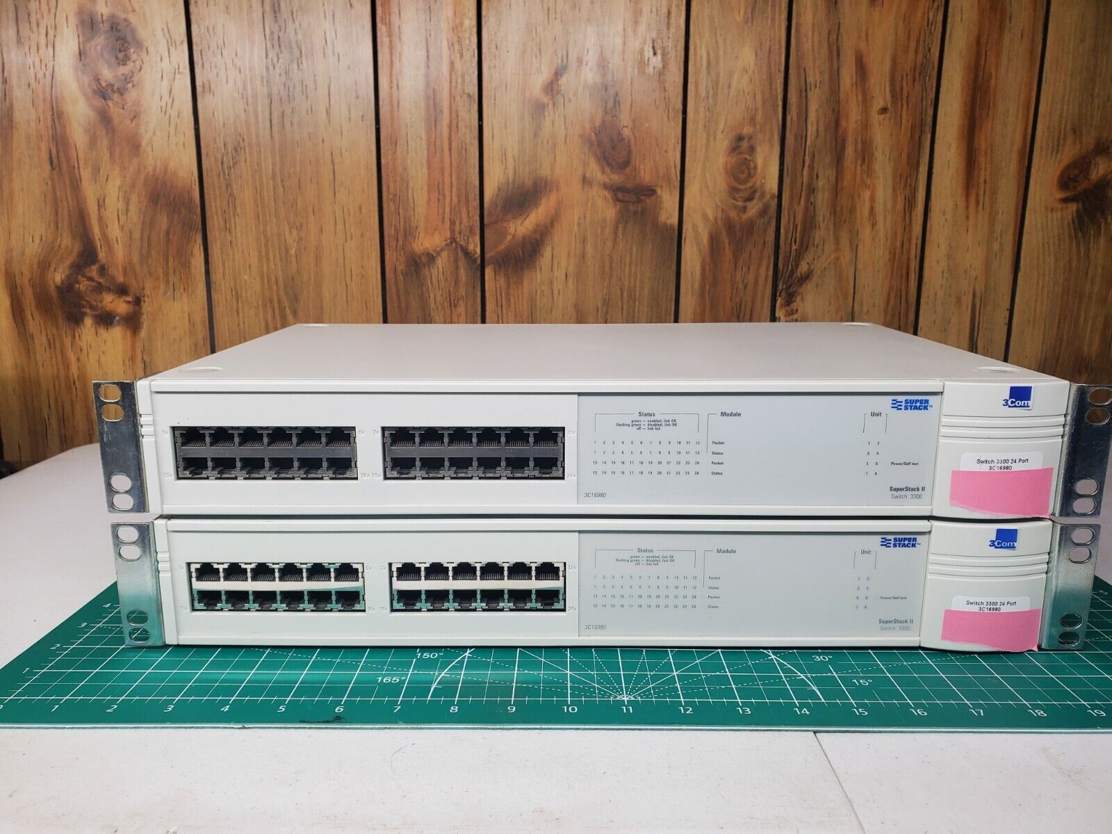 (2pc Lot) 3Com Super Stack II 3300 24 Port Switches. (Used) . 