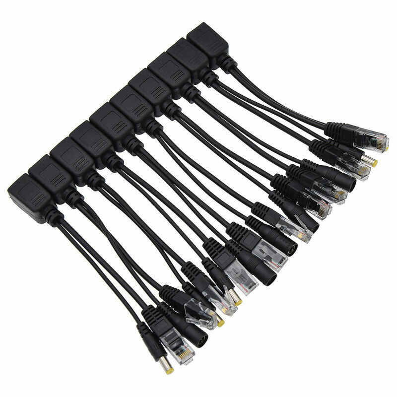 5 Pairs Poe Adapter Cable RJ45 Poe Injector POE Splitter Kit Power Ethernet Sets