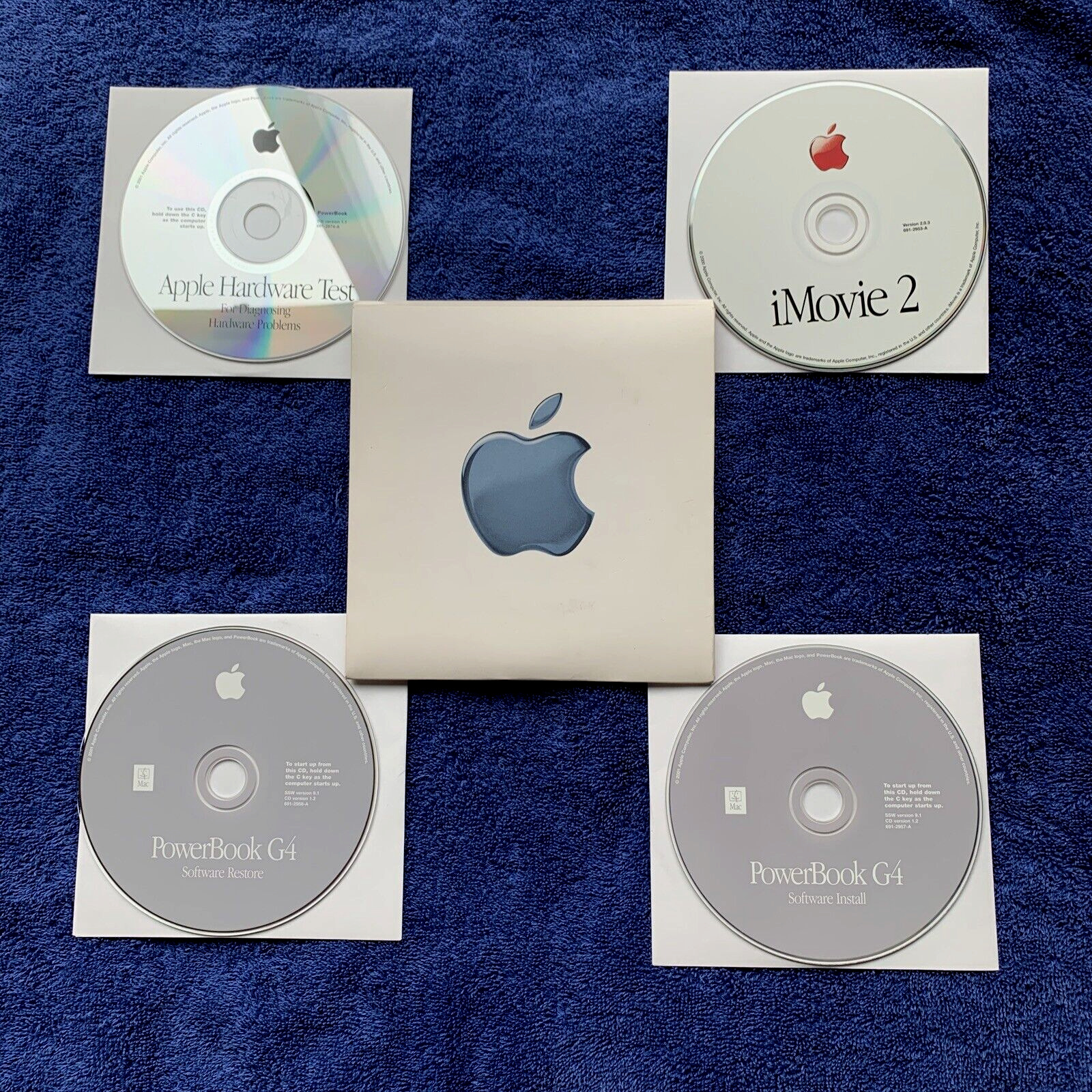 Vintage Apple PowerBook G4 CDs: software Install, Restore for System 9.1; more