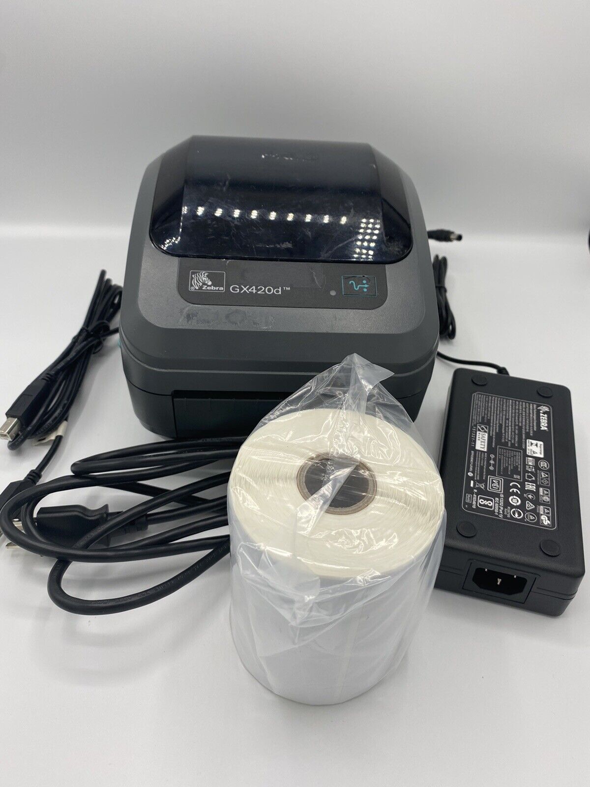 Zebra GX420d Thermal Label Printer w USB Paralell/Serial ports With Free labels