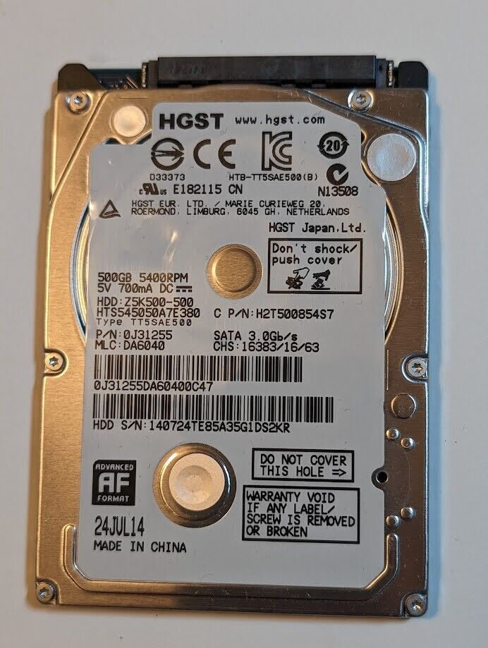 PS4 PS4 PRO laptop HGST 500GB 5400RPM Sata replacement Hard Drive HDD