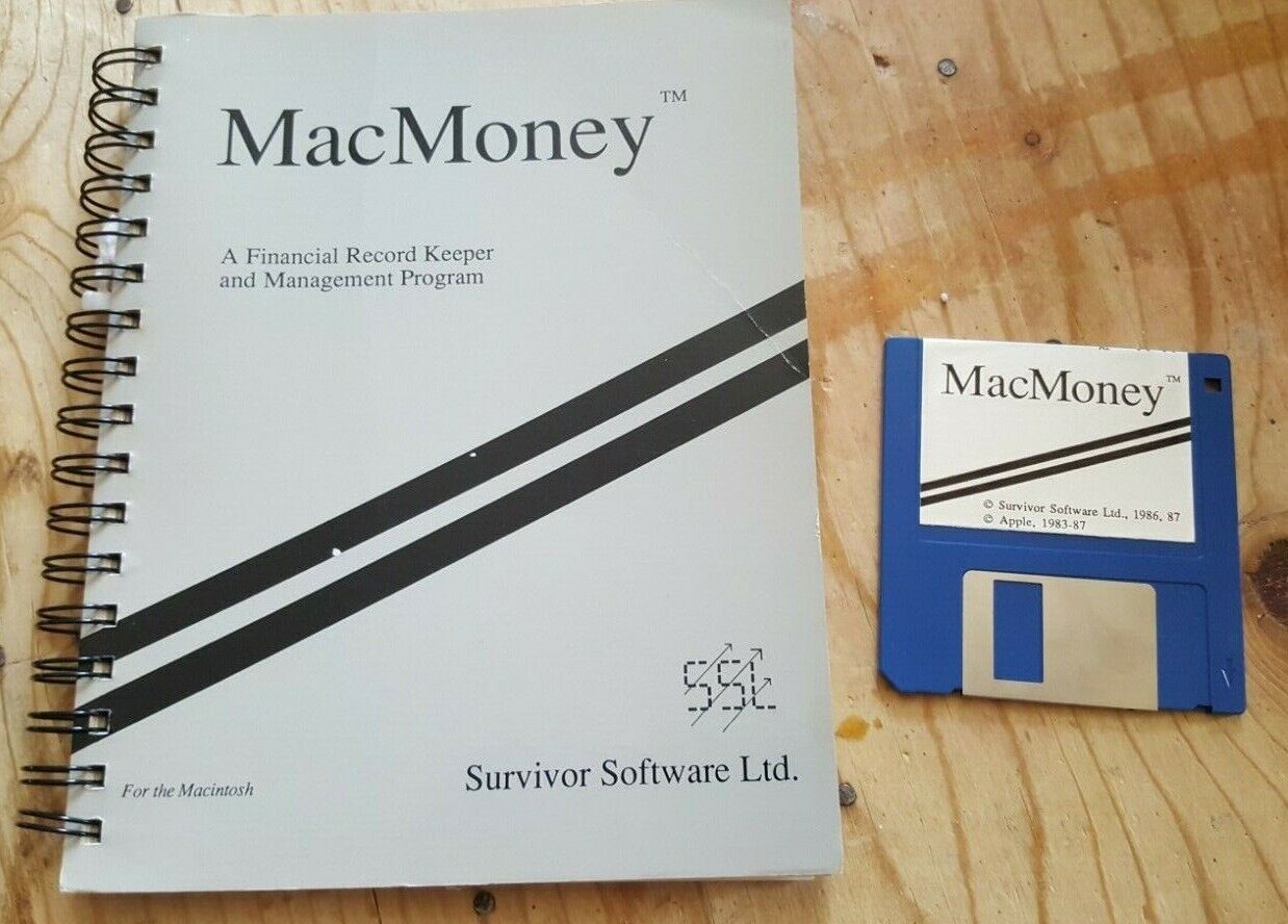 Vintage MacIntosh MacMoney software - tested and working - MacIntosh