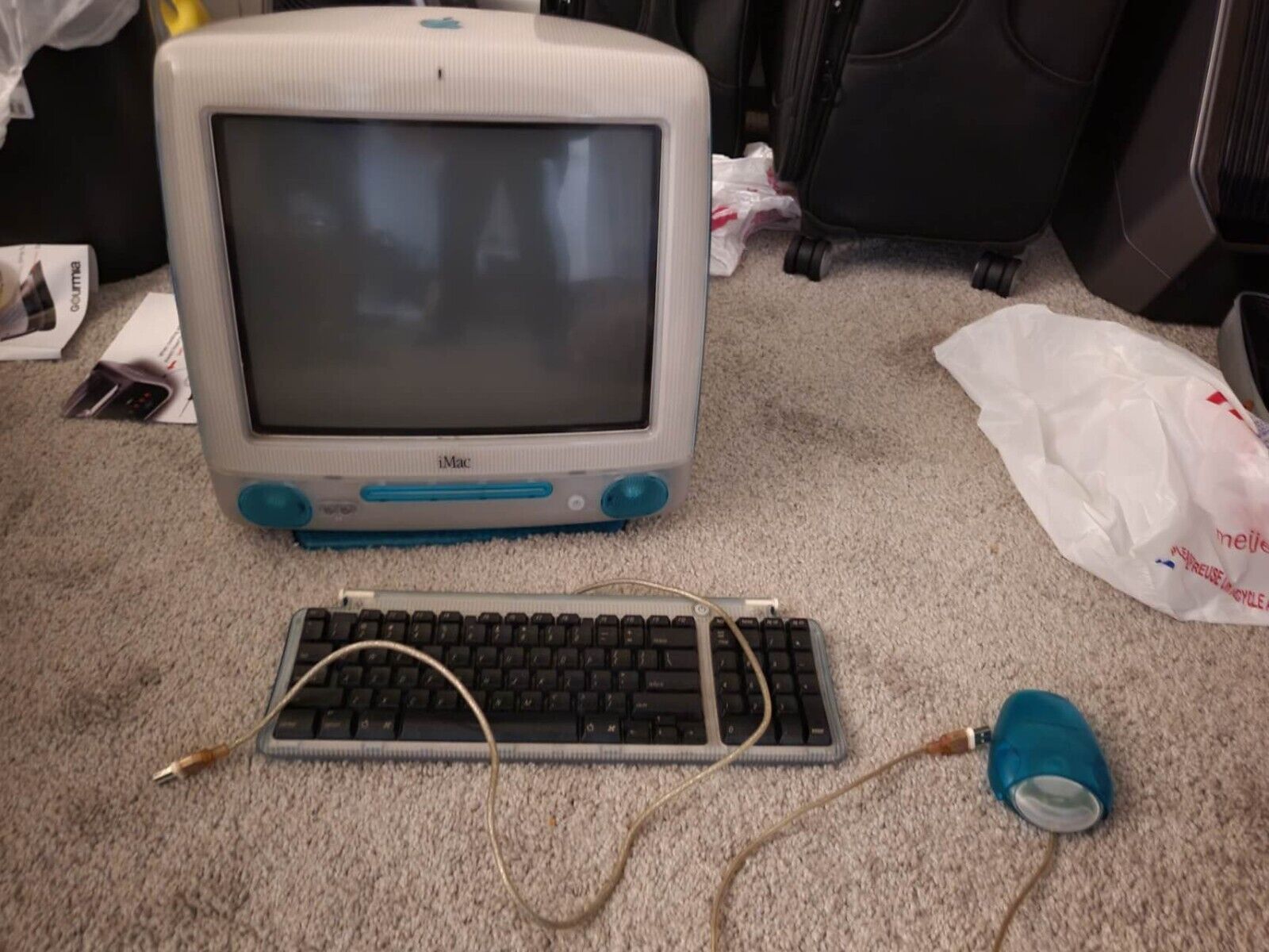 Excellent Working & Rare - Original Apple iMac G3 W/ Keyboard And Mouse