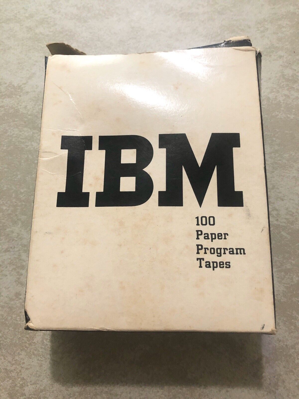 RARE Vintage 1970 Box of 100 IBM Blank Paper Program Tapes System 370 Series 400