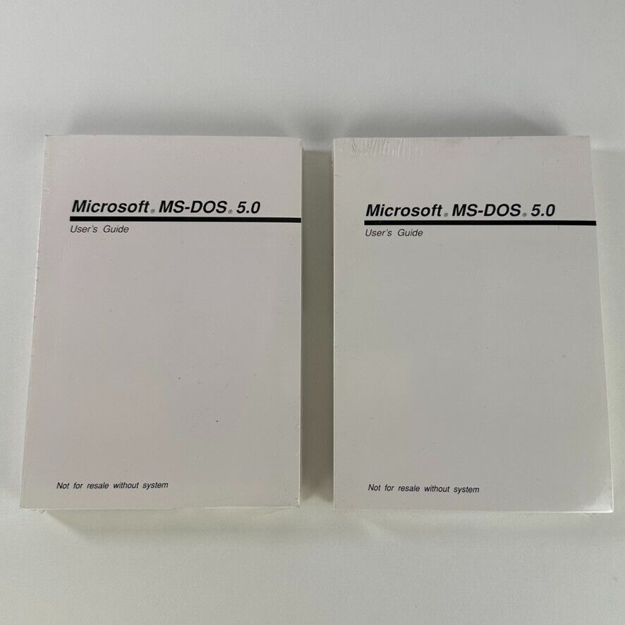 NEW Microsoft MS DOS 5.0 OEM 5.25 Floppy Disk 1 & 2 Operating System