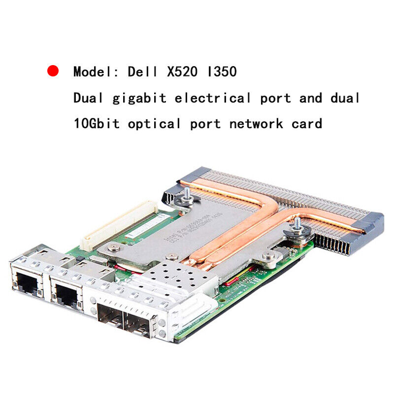 Dell R730 X520+I350 Dual Kilo Port Dual 10000 Optical Port Network Card