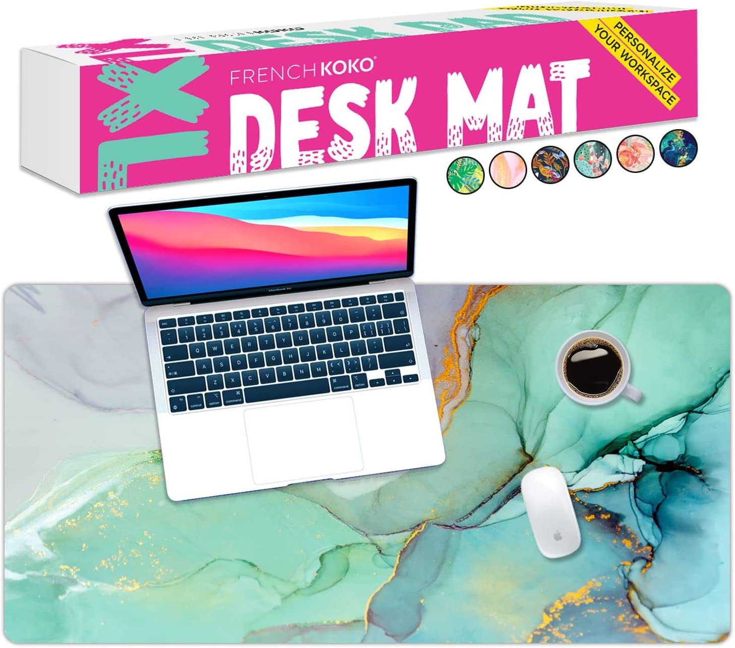 French Koko Large Mouse Pad, Long Desk Mat Keyboard Pad Desktop Accessories Home