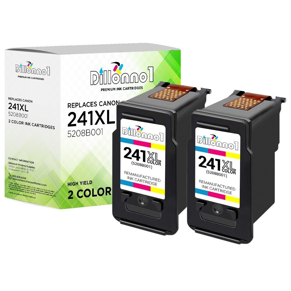 2 Pack CL-241XL Color Ink for Canon PIXMA MX459 MX472 MX479 MX512 MX522 MX532
