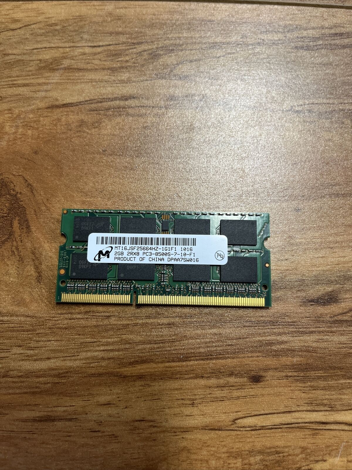 Micron 2GB  2Rx8 DDR3 PC3-10600S Laptop Memory MT16JSF25664HZ-1G1F1
