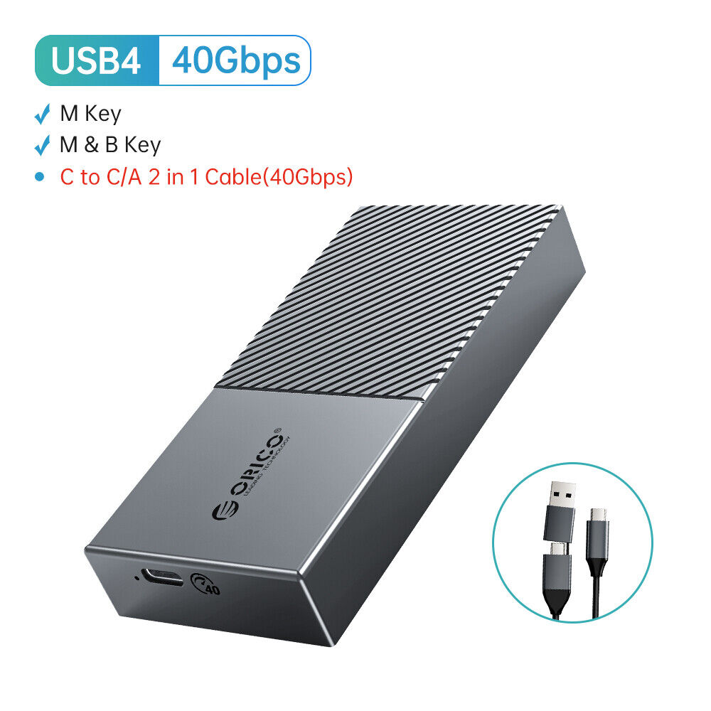 ORICO 40Gbps M.2 NVME SSD Enclosure USB4 USB C SSD Case For Thunderbolt 3/4 M208