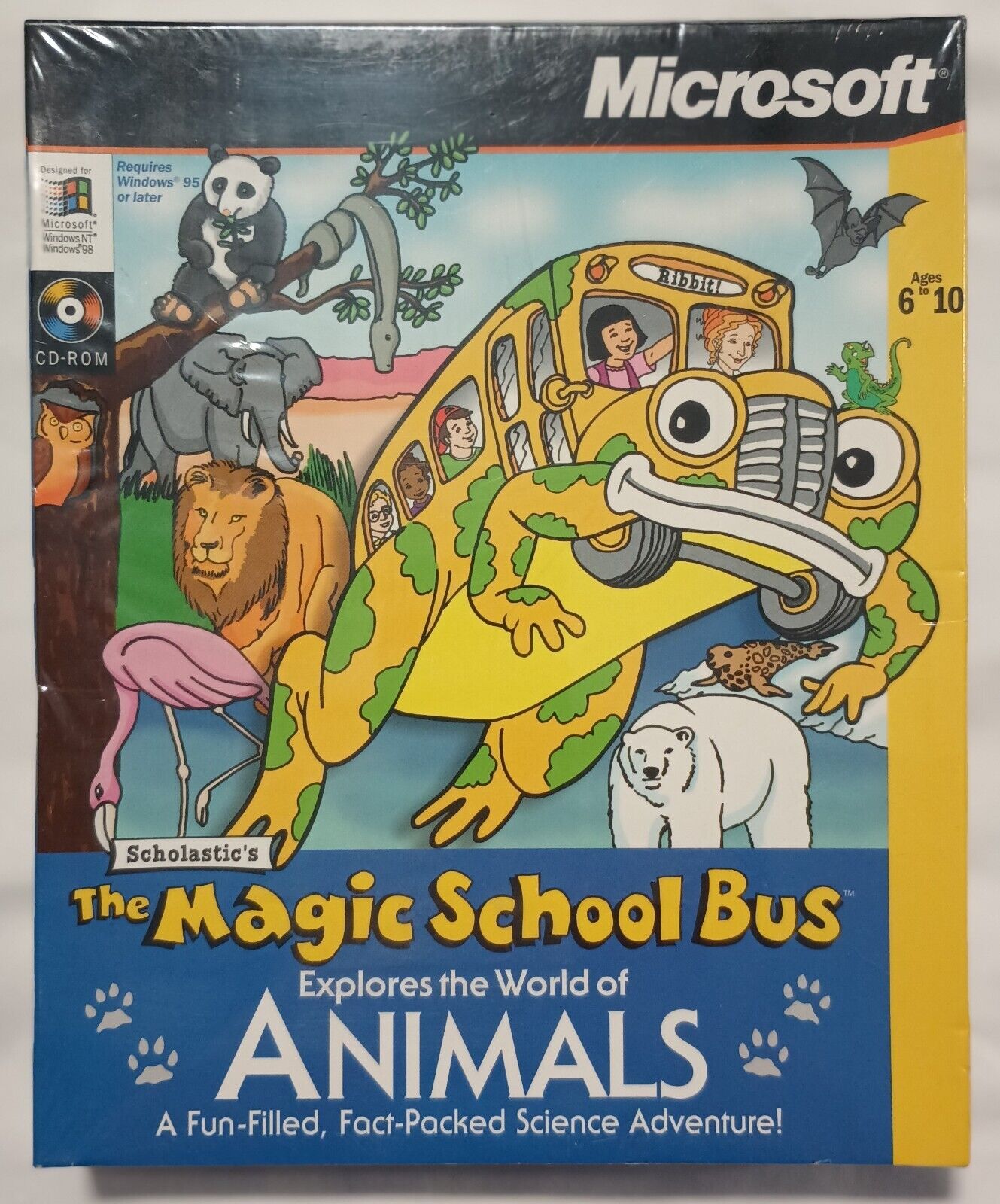 Scholastic's The Magic School Bus Explores the World of Animals (PC CD-ROM) Used