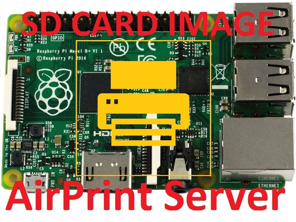 AirPrint Server SD Card Image Noobs for the Raspberry Pi / Pi2 / Pi3 / Pi4