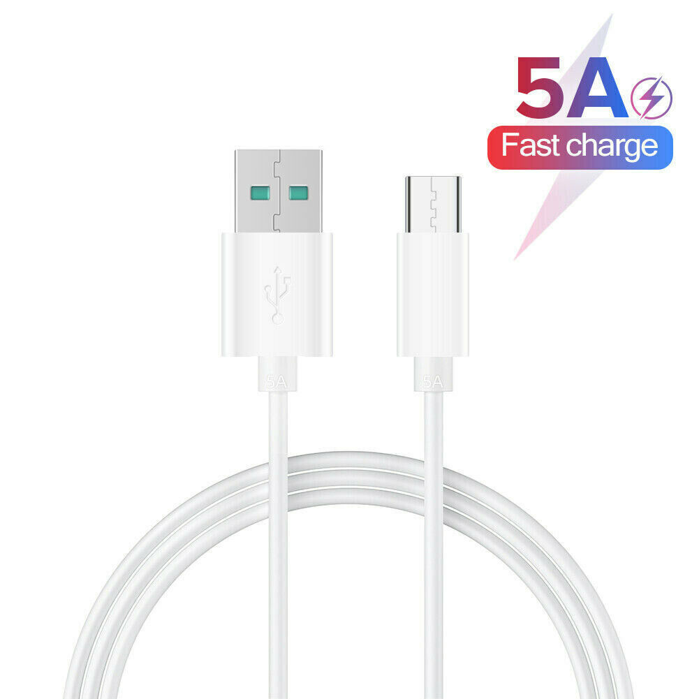 3ft White 5A Fast USB-C Type-C Charger Cable Cord for ZTE Grand X Max 2 X3 / X4
