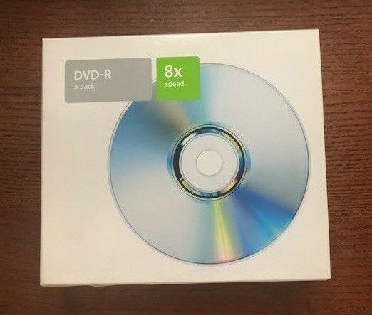 Brand New Apple DVD-R 5 Pack 8x Speed M9472G/A