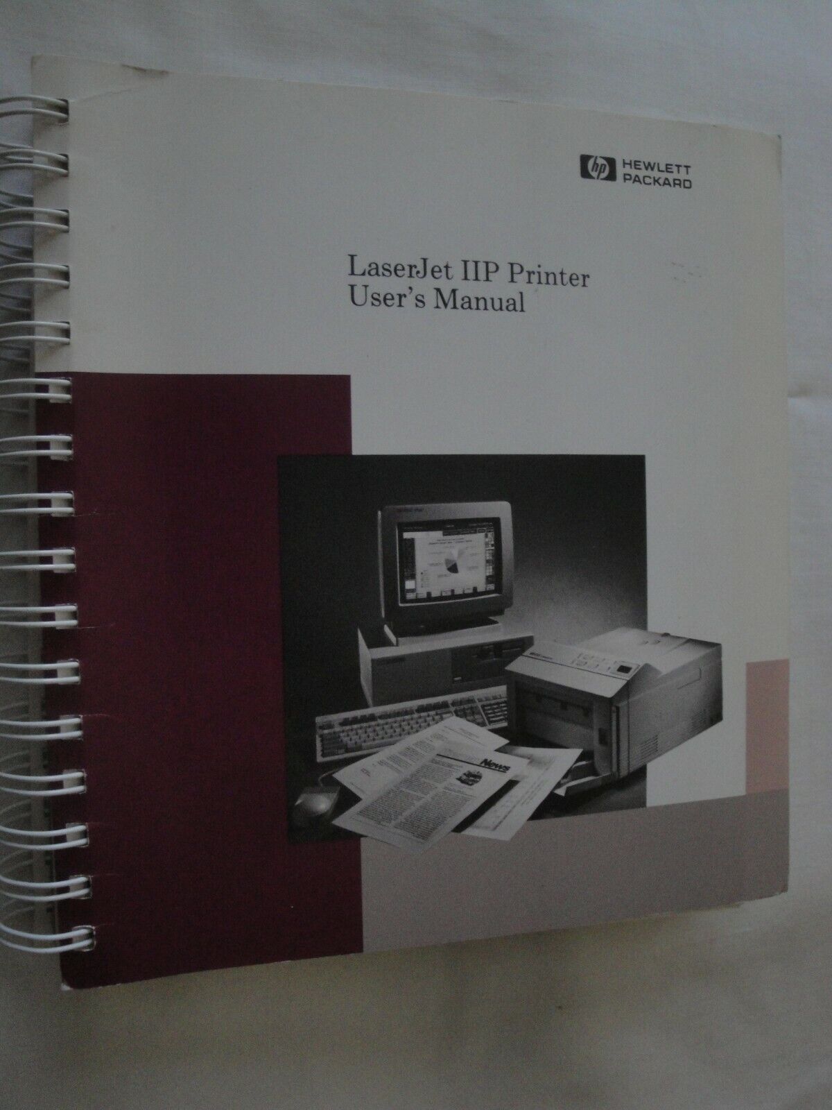 Vintage 1989 HP LaserJet IIP Printer User’s Manual 