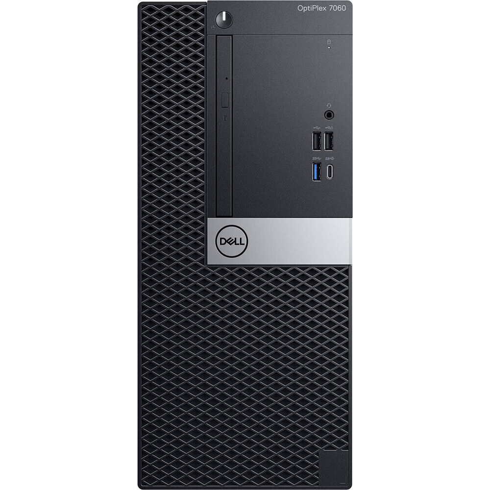 Dell Desktop Tower Intel i7 8th Gen. 16GB RAM 512GB SSD Windows 11 Home PC Wi-Fi