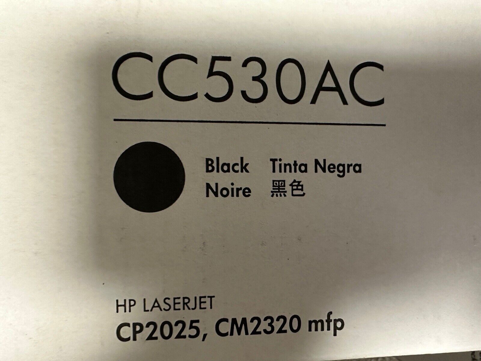 New OEM Genuine HP CC530AC Black Toner Cartridge For LaserJet CP2025-CM2320