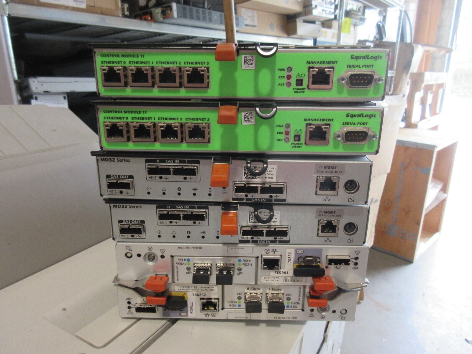 Lot of (6) Network server array controllers