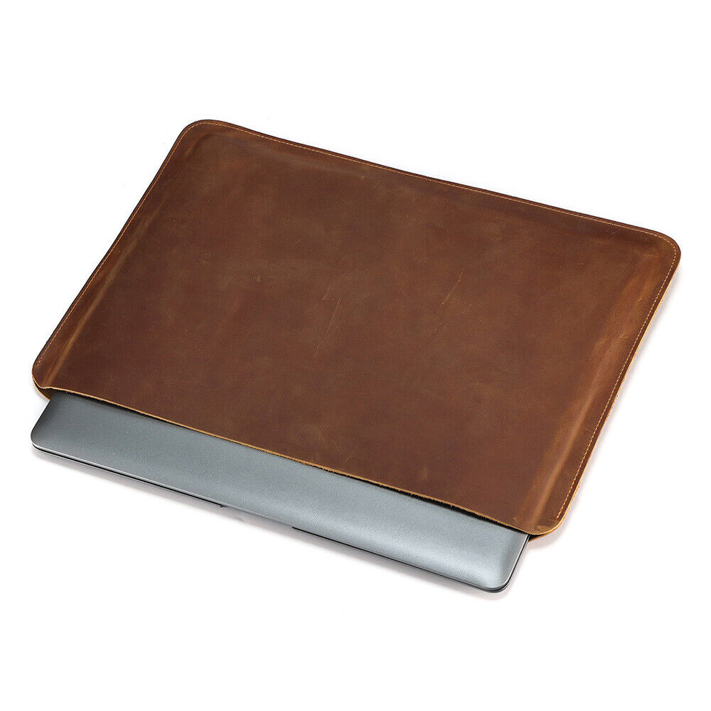 Ronuo Distressed Vintage Genuine Leather Protective Sleeve Case for MacBook Pro