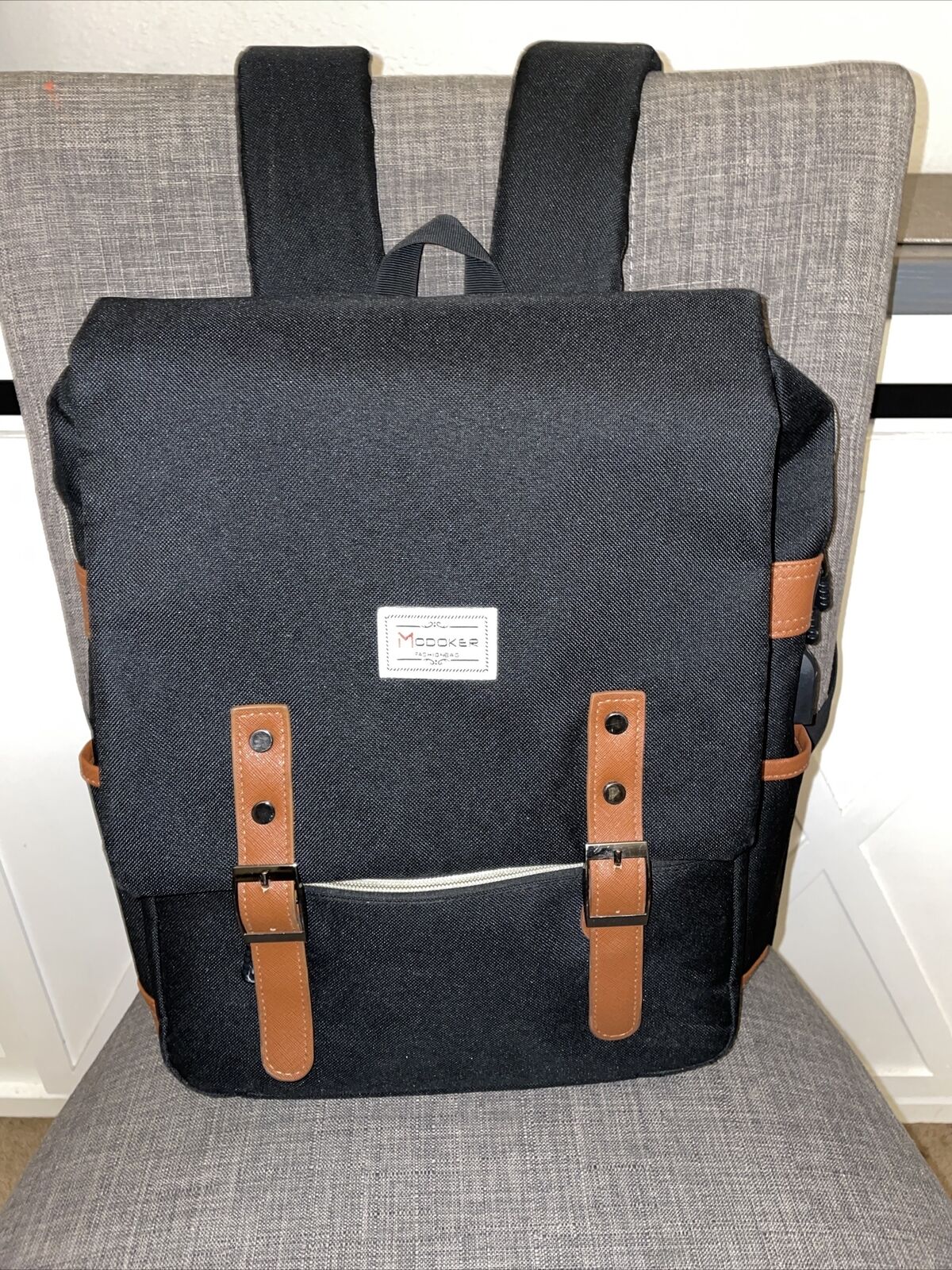 Modoker Vintage look Laptop Backpack Fashion Bag Black