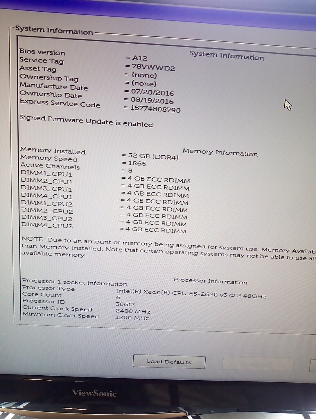 Dell Precision 7810 x2 Xeon 2620v3 - 32gb DDR4 - 3TB HDD - RADEON C870-WIN10 PRO