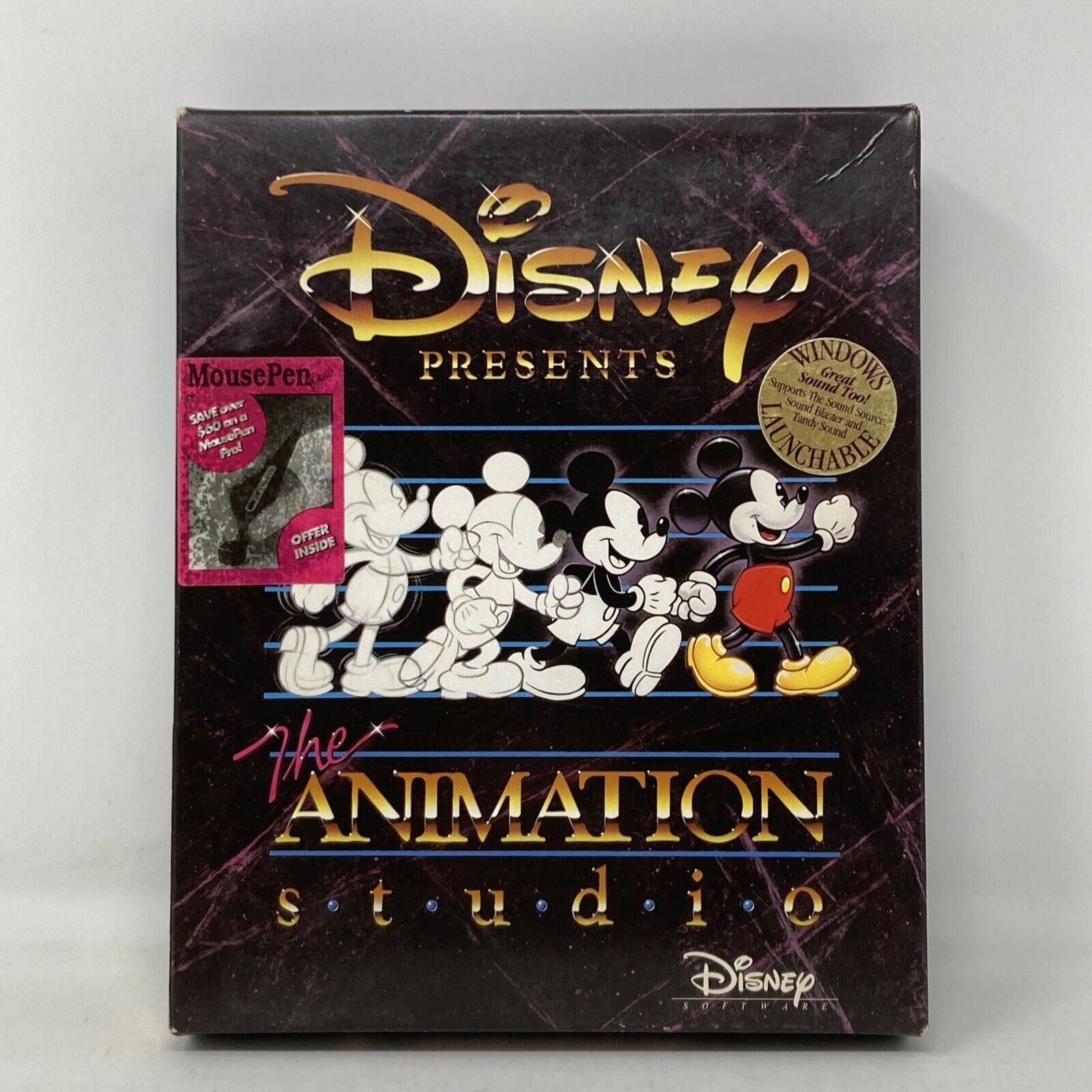 Disney Presents The Animation Studio IBM Tandy Big Box Complete in Box CIB (H14)