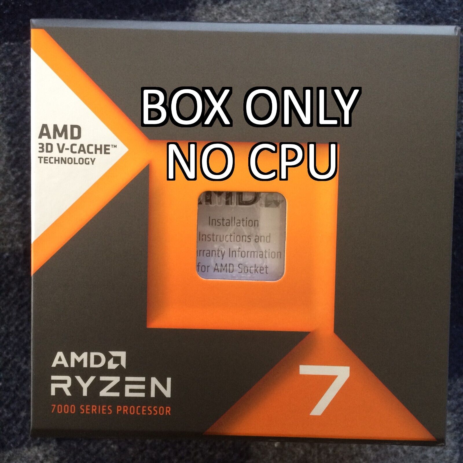***BOX ONLY*** AMD ryzen 7800x3d box **read desc**
