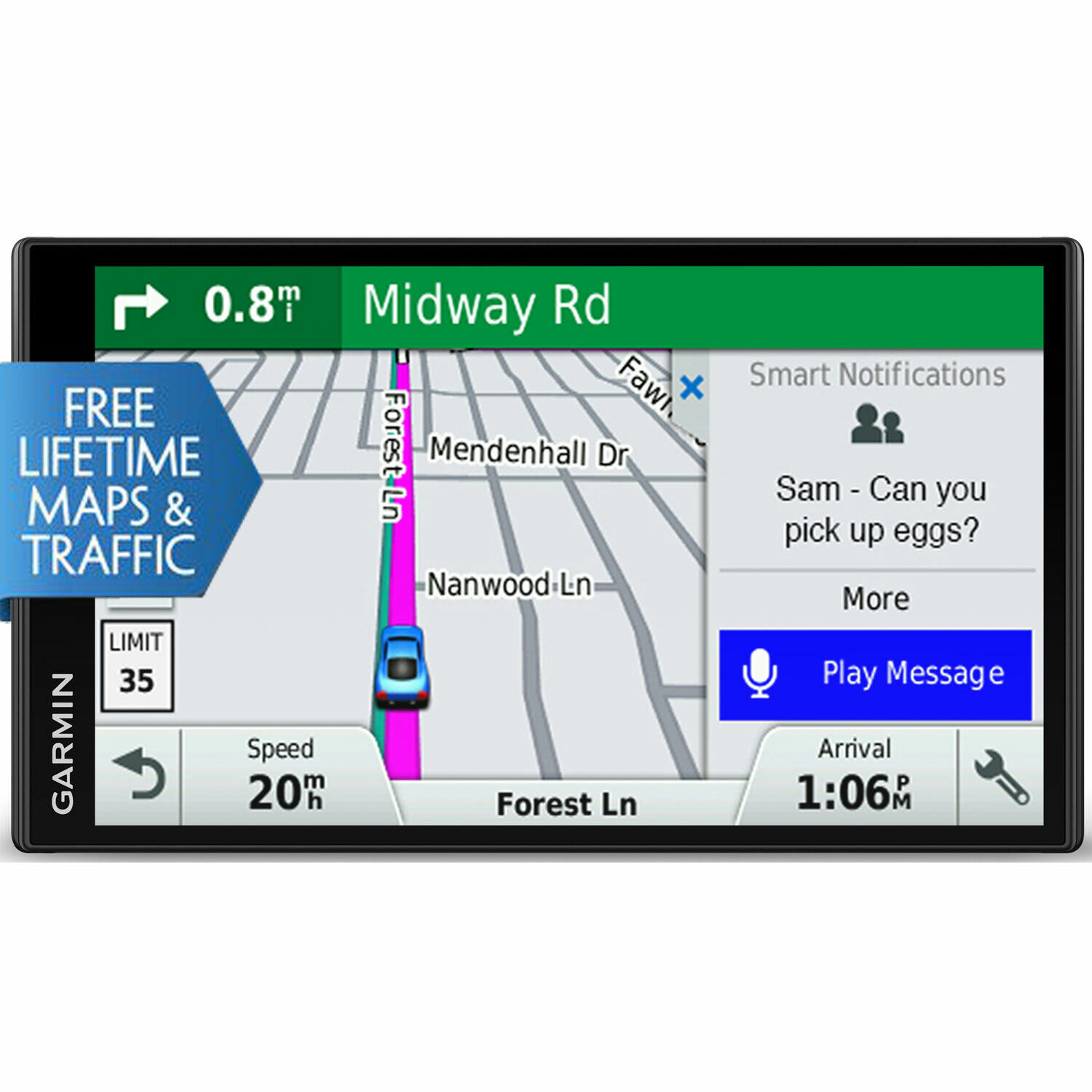 Garmin DriveSmart 61 NA LMT-S GPS Navigation w/ Smart Features & 6.95\