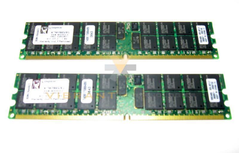 Kingston KTM2865/8G 8GB PC2-3200 ECC (4GB X 2) Server Memory Kit zj