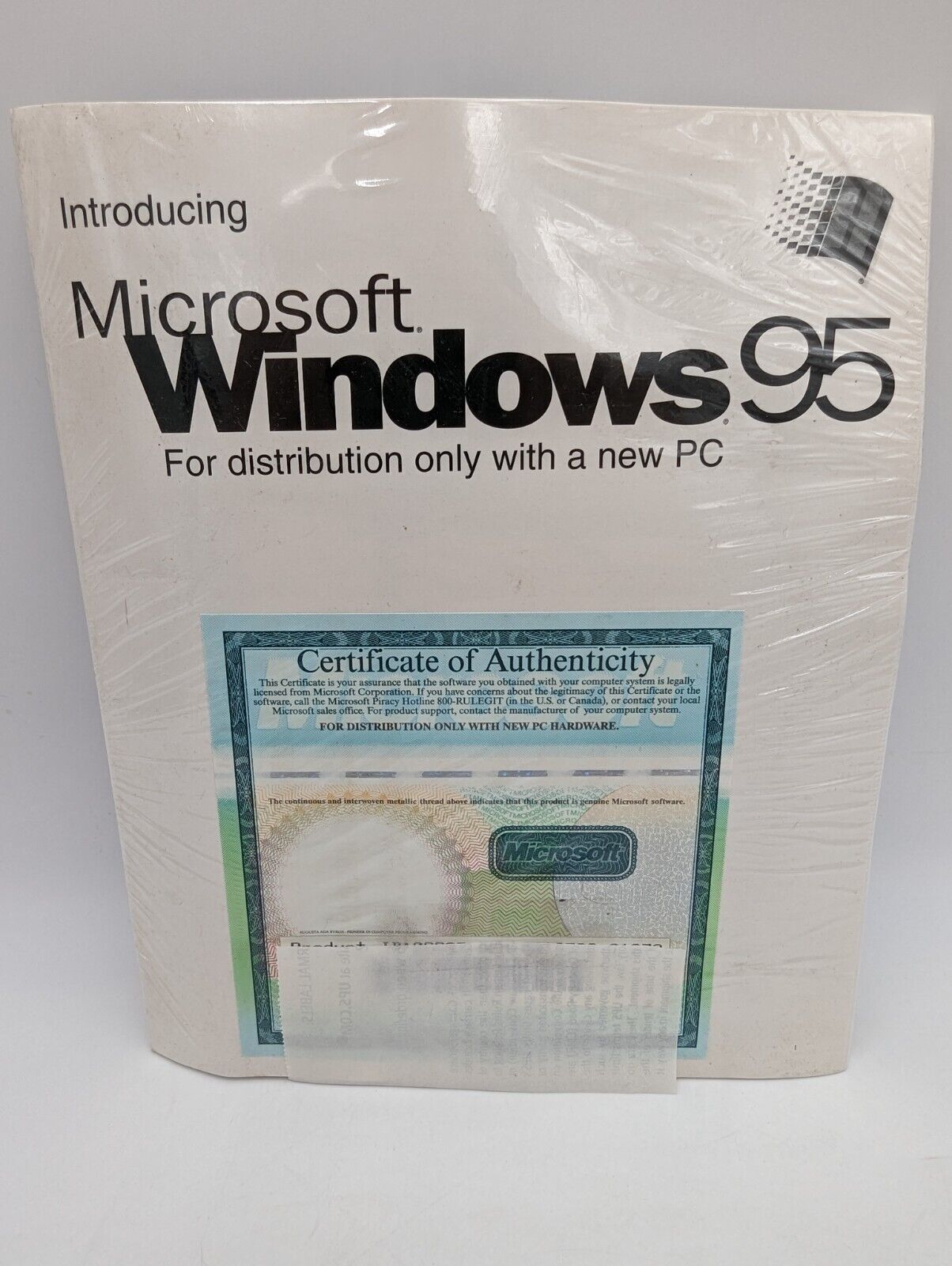 Microsoft Windows 95 For Distribution With A New PC Only CD & Disk NEW