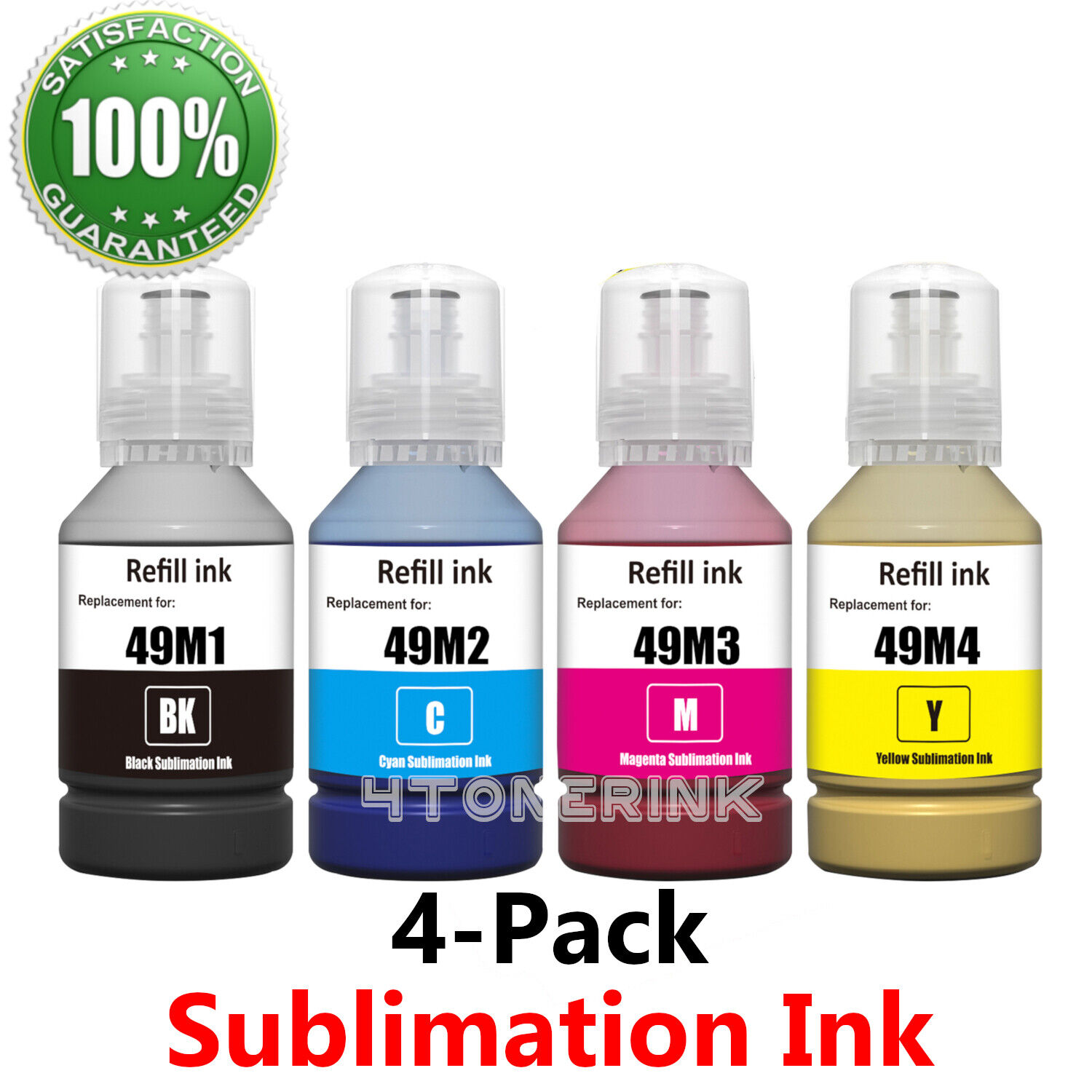 4 Pack Sublimation Ink For Epson T49M Ink Bottle Ink SureColor F170 F570 Pro