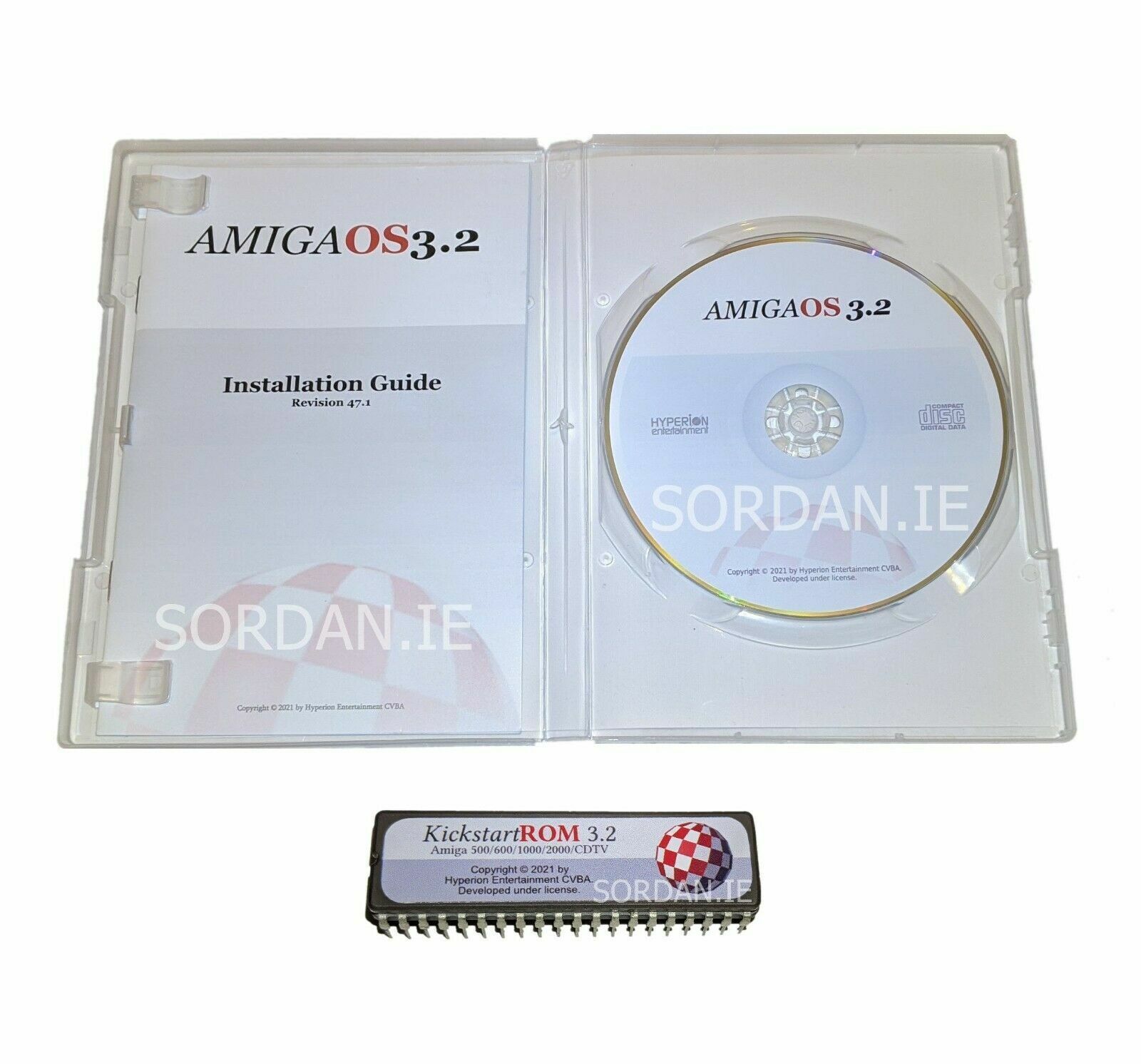 New Amiga Workbench OS 3.2 CD + Kickstart ROM 3.2.2 for Amiga 500 600 2000 1049