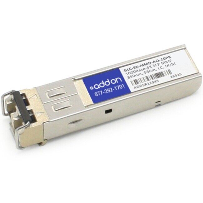 AddOn Cisco GLC-SX-MMD Compatible TAA 1000Base-SX SFP Transceiver (10 Pack)