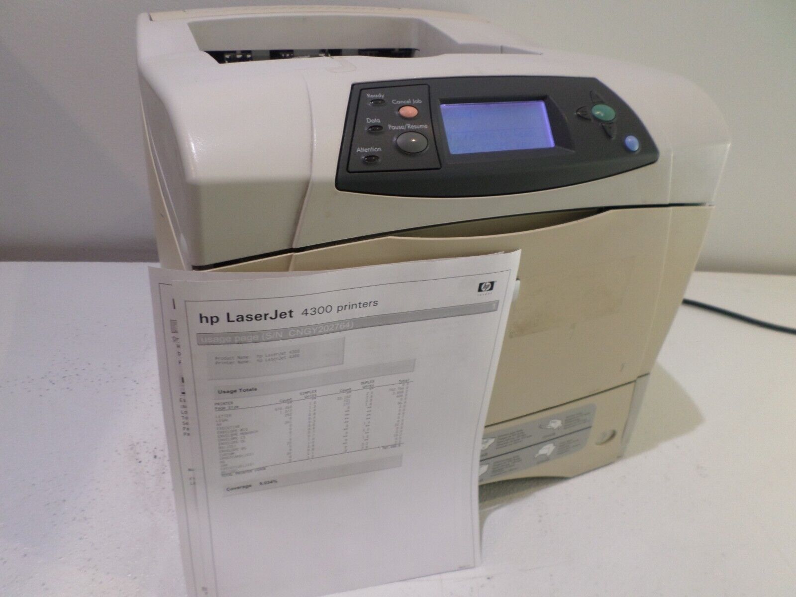 HP LaserJet 4300DTN Workgroup JetDirect Network Parallel Laser Printer Q2434A
