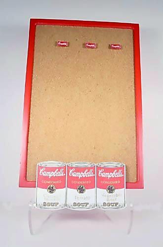 Campbells Soup Wooden 3D Cork Memo Message Board Including 3 Logo Tacks NIB NICE