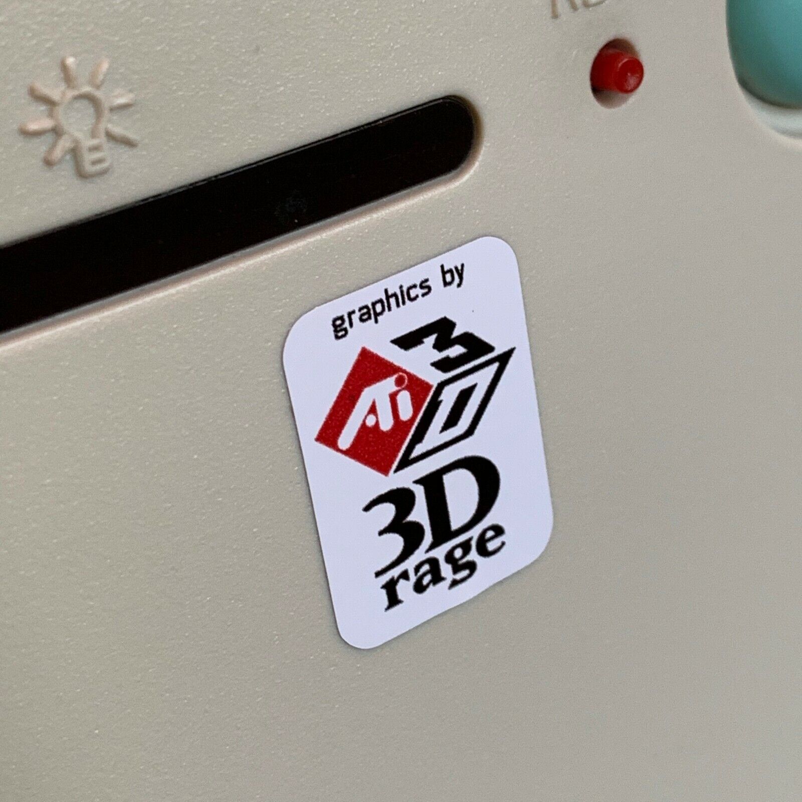 ATI 3D RAGE II Pro FURY 128 Pro MAXX Vintage Retro Computer Case Badge Sticker