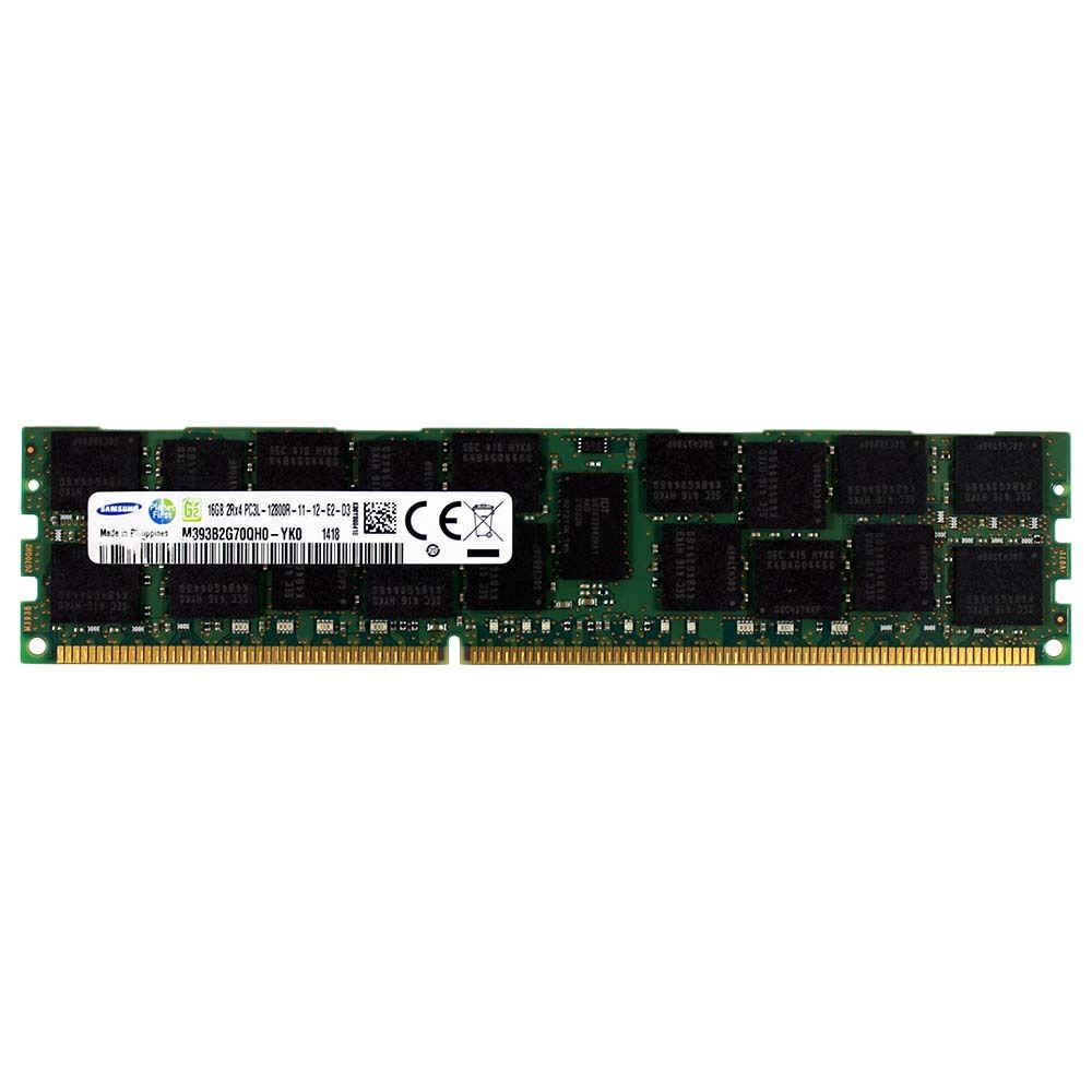 Samsung 16GB 2Rx4 PC3L-12800R DDR3 1600MHz 1.35V ECC REG RDIMM Memory RAM 1x 16G