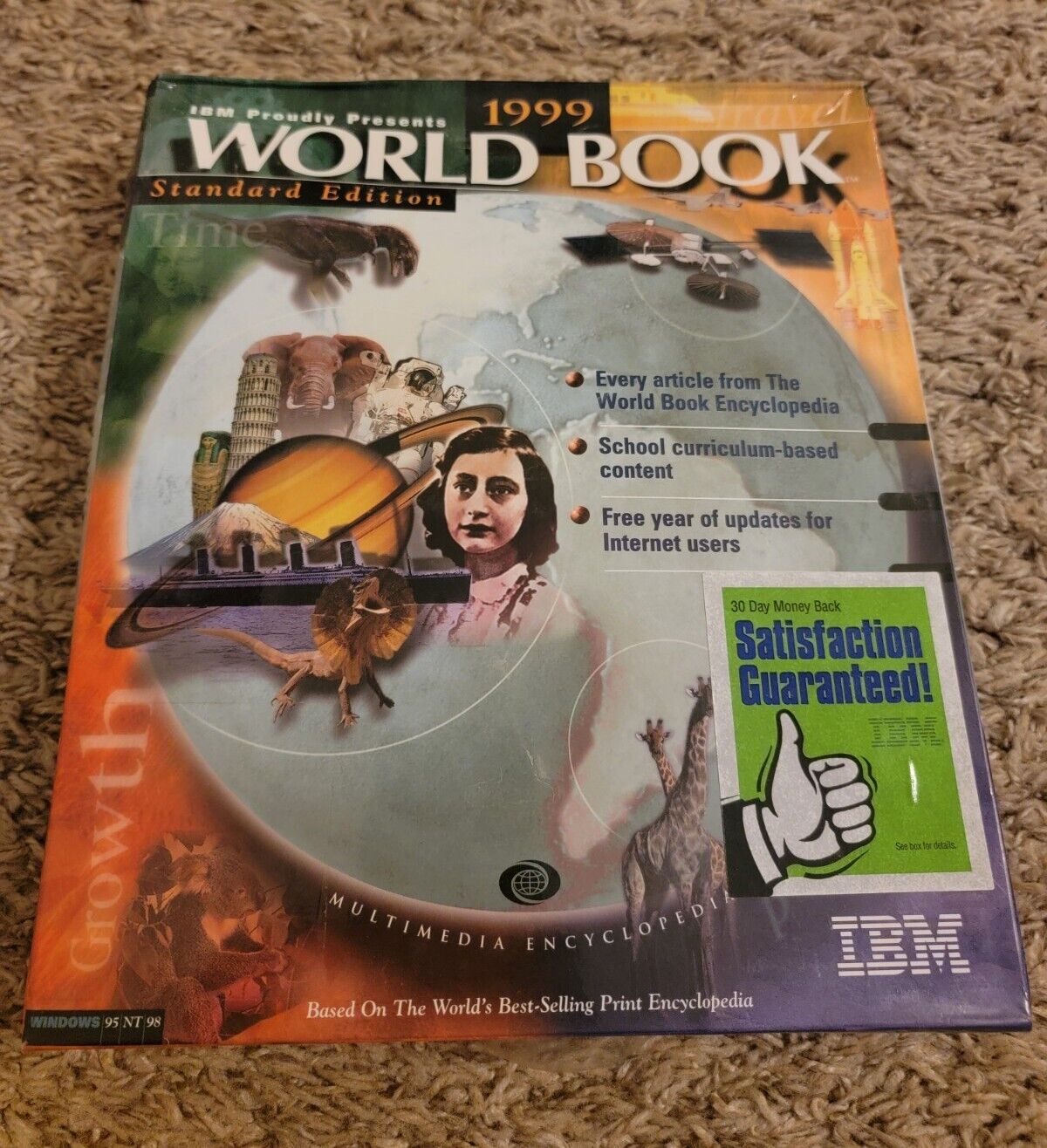 Vintage IBM 1999 World Book, Standard Edition Multimedia Encyclopedia CD ROM