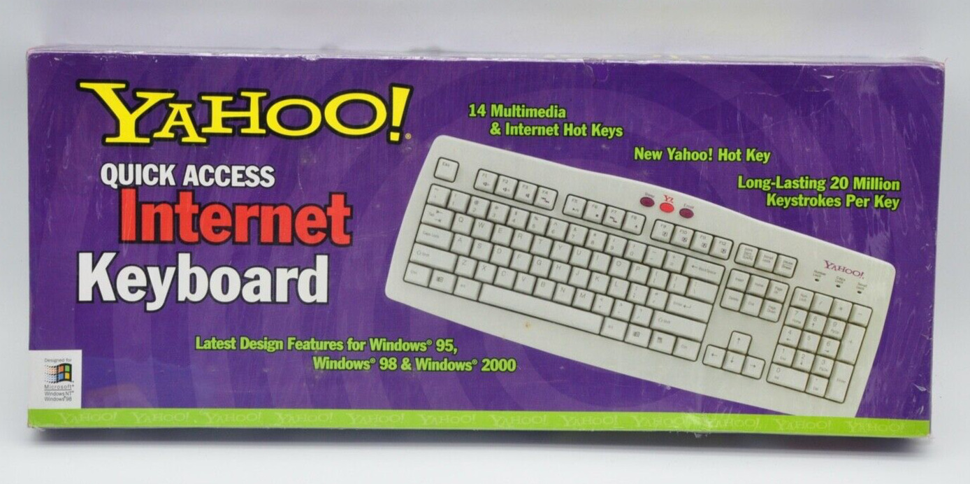 Vintage Yahoo Keyboard In Original Box - Sealed - Retro Nostalgia ;)