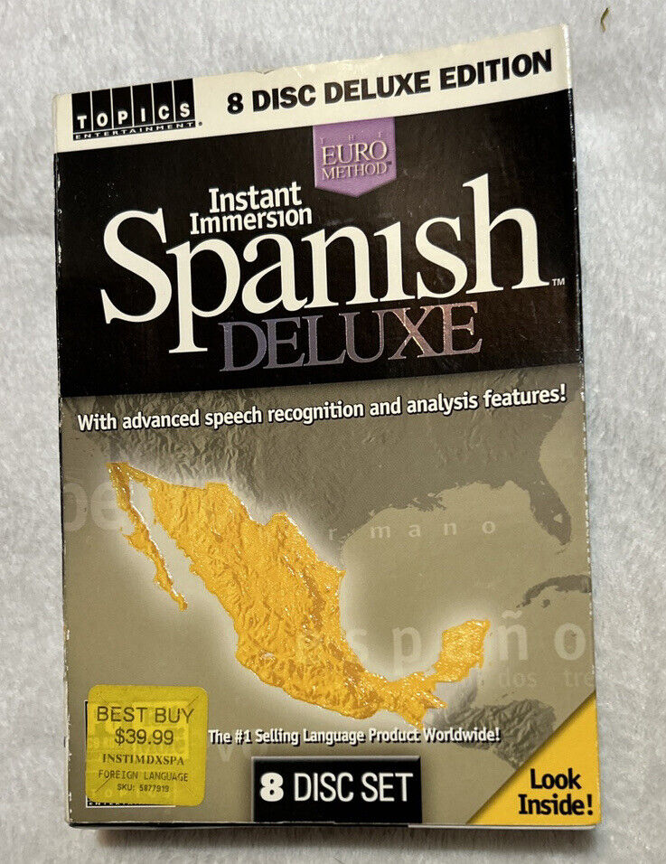 Instant Immersion Deluxe Spanish ( Topics Entertainment,) 3 Cd and 5 Cd-rom set.